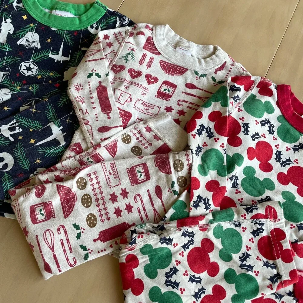 Hanna Andersson Bundle‎ of 3 Organic Cotton Christmas Pajamas - Size 4